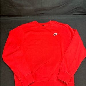Nike Men's Vibrant Red Crewneck Sweater